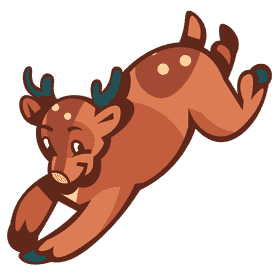 Stag jump clipart