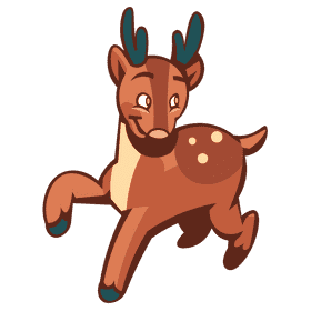 Stag leg raised clipart