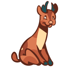 Stag sitting clipart