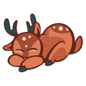 Stag sleepy clipart