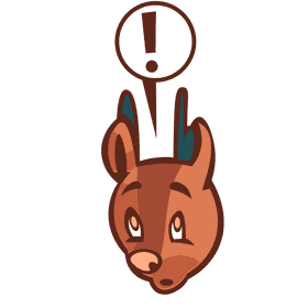 Stag surprised clipart