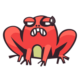 Toad angry clipart