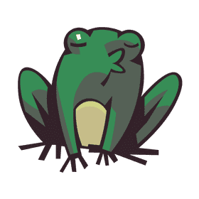 Toad eyes closed clipart