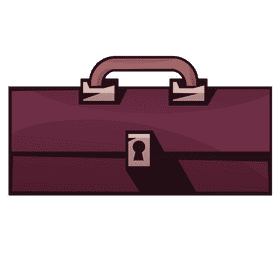 Toolbox front closed clipart
