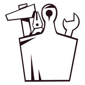 Toolbox side view black and white clipart