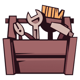 Toolbox wooden full clipart
