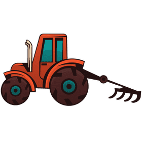 Tractor plow clipart