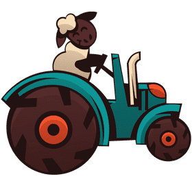 Tractor sheep clipart
