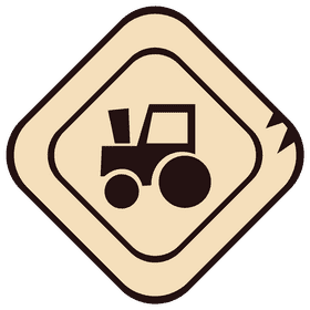 Tractor sign clipart