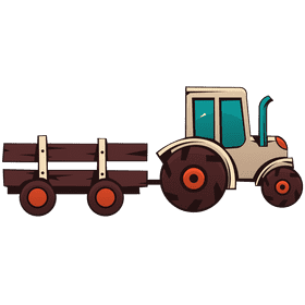 Tractor wagon clipart