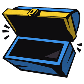 Treasure chest opened clipart