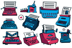 Typewriter vector