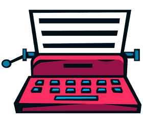 Typewriter front clipart