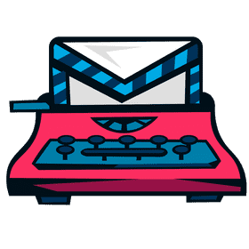 Typewriter letter clipart