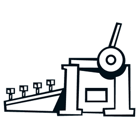 Typewriter side black and white clipart