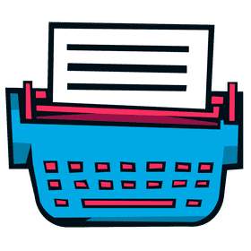 Typewriter up view clipart