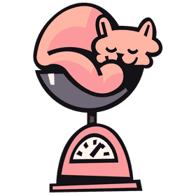 Weighting scale cat clipart