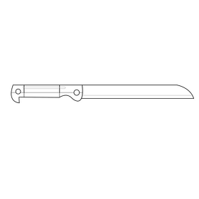 Kitchen knife drawing black and white clipart