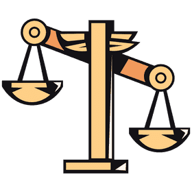 Weighting scale golden clipart