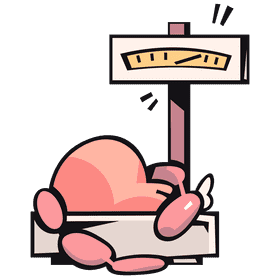 Weighting scale meat clipart