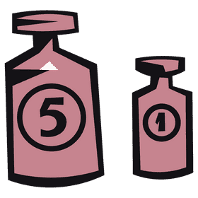 Weighting scale weights clipart