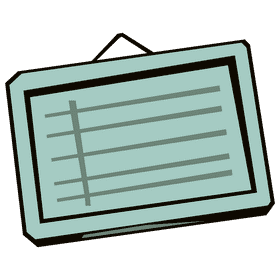 Whiteboard hanging clipart