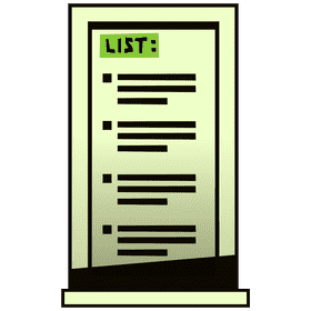 Whiteboard list clipart