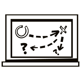 Whiteboard scheme black and white clipart