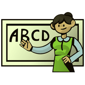 Whiteboard teacher clipart