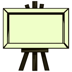 Whiteboard wooden stand clipart