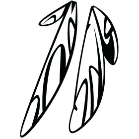 Wings insect black and white clipart