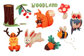 Woodland vector