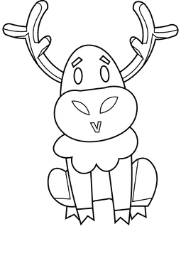 Woodland eel black and white clipart