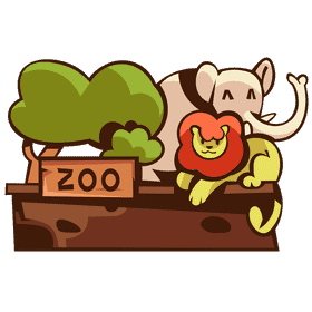 Zoo elephant clipart