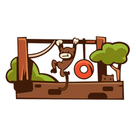 Zoo monkeys clipart