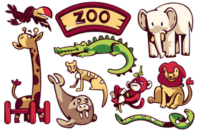 Zoo animal vector