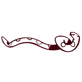 Zoo animal snake black and white clipart