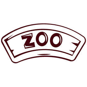 Zoo animal zoo black and white clipart