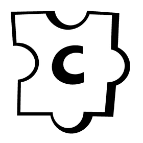 Alphabet c letter black and white clipart