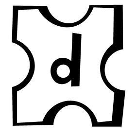 Alphabet d letter black and white clipart
