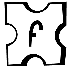 Alphabet f letter black and white clipart