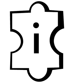 Alphabet i letter black and white clipart