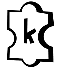 Alphabet k letter black and white clipart