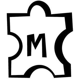 Alphabet m letter black and white clipart