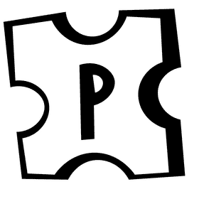 Alphabet p letter black and white clipart