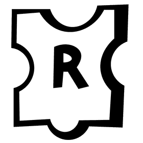 Alphabet r letter black and white clipart