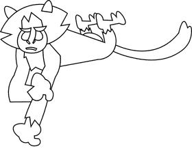 Baboon angry black and white clipart