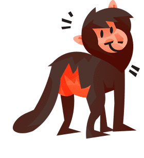 Baboon booty clipart