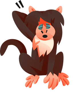 Baboon curious clipart