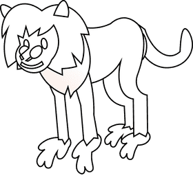 Baboon fours black and white clipart